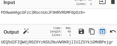 payload encoded with a specific string